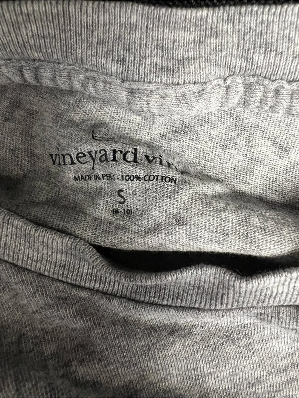 Vineyard Vines Gray Long Sleeve Pocket Tee with Whale Logo